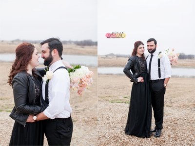 elopement ceremony in north texas, outdoors in the winter