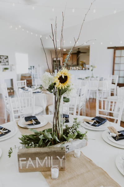sunflower and navy wedding inspiration for wedding