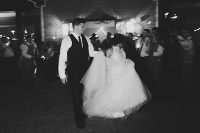 wedding photography exit, sparklers, bride and groom