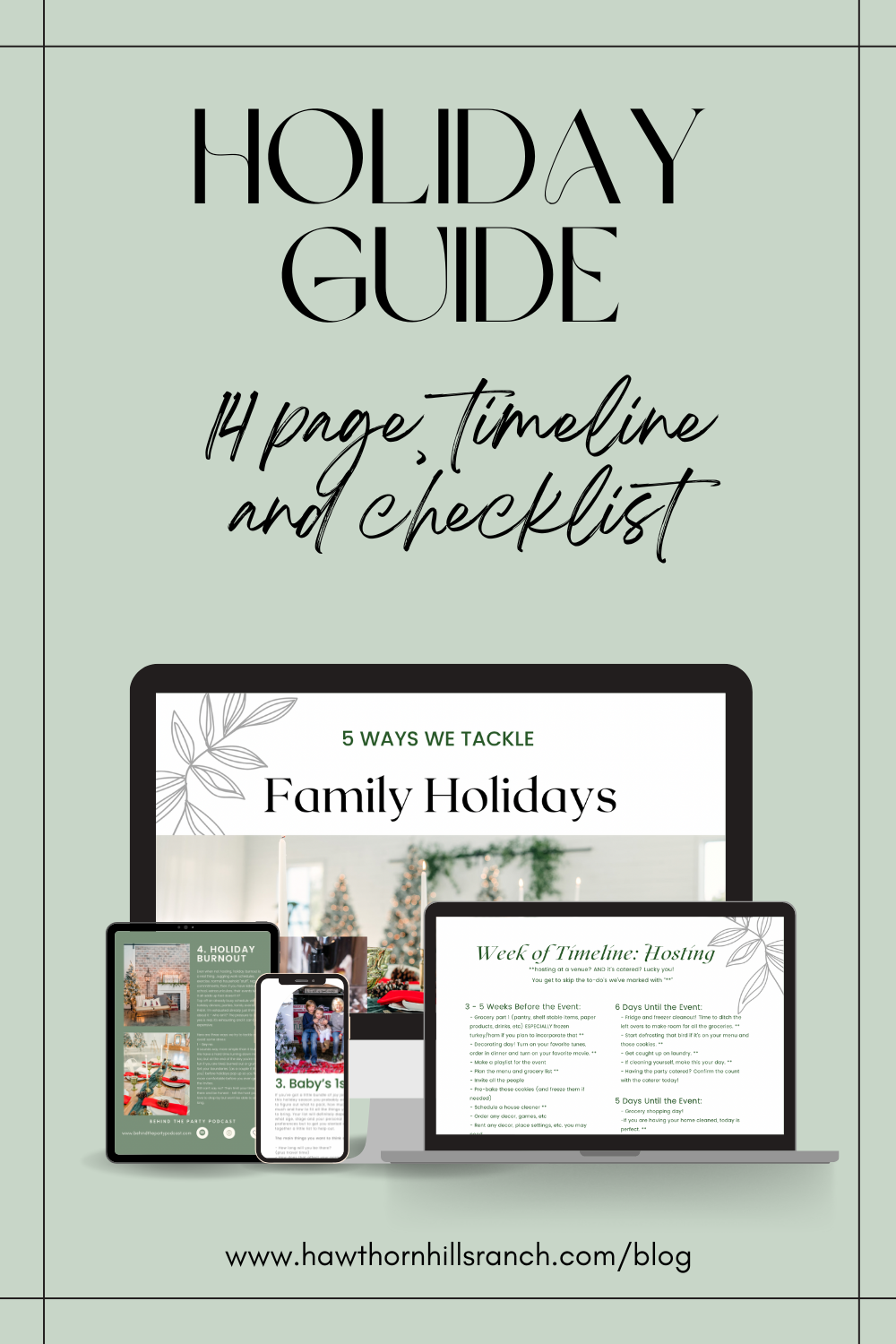 free planning download for holiday stress