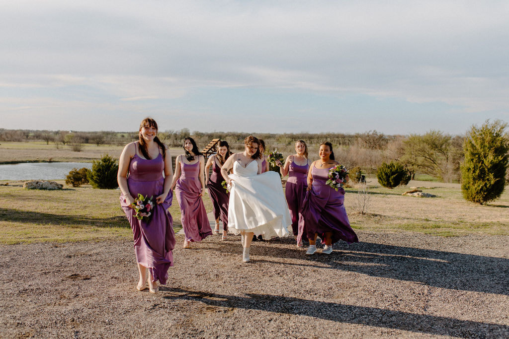 hillside wedding ceremony outdoor location near aubrey texas
