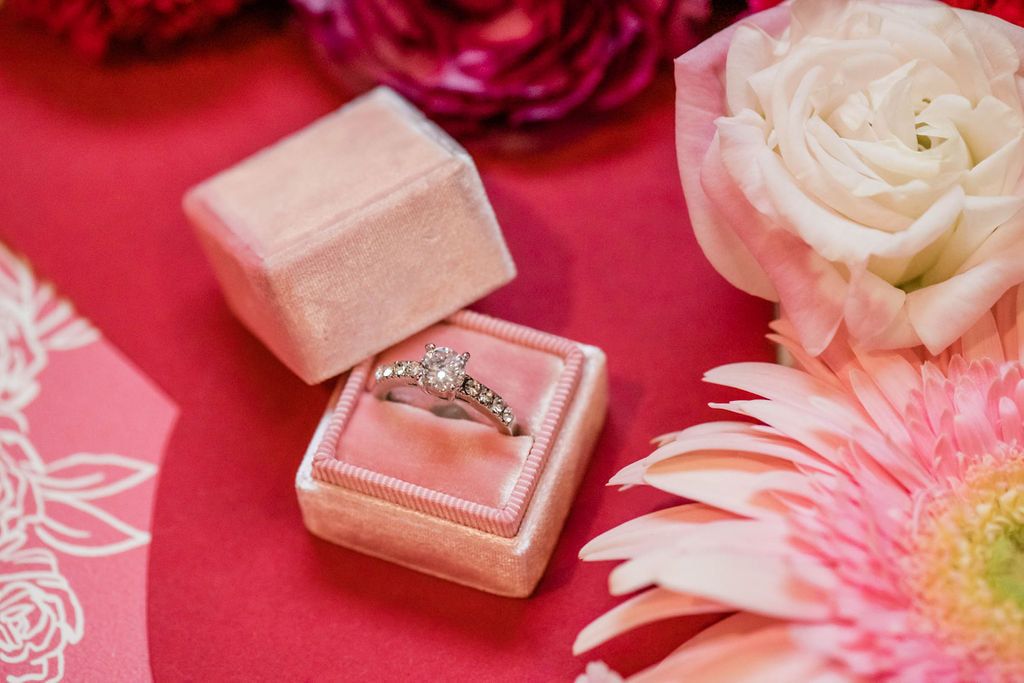 The Mrs Ring Box blush photo by white orchid photography