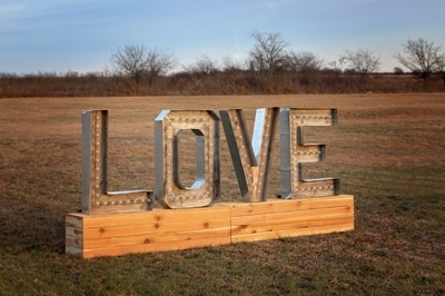 love light up letters for wedding